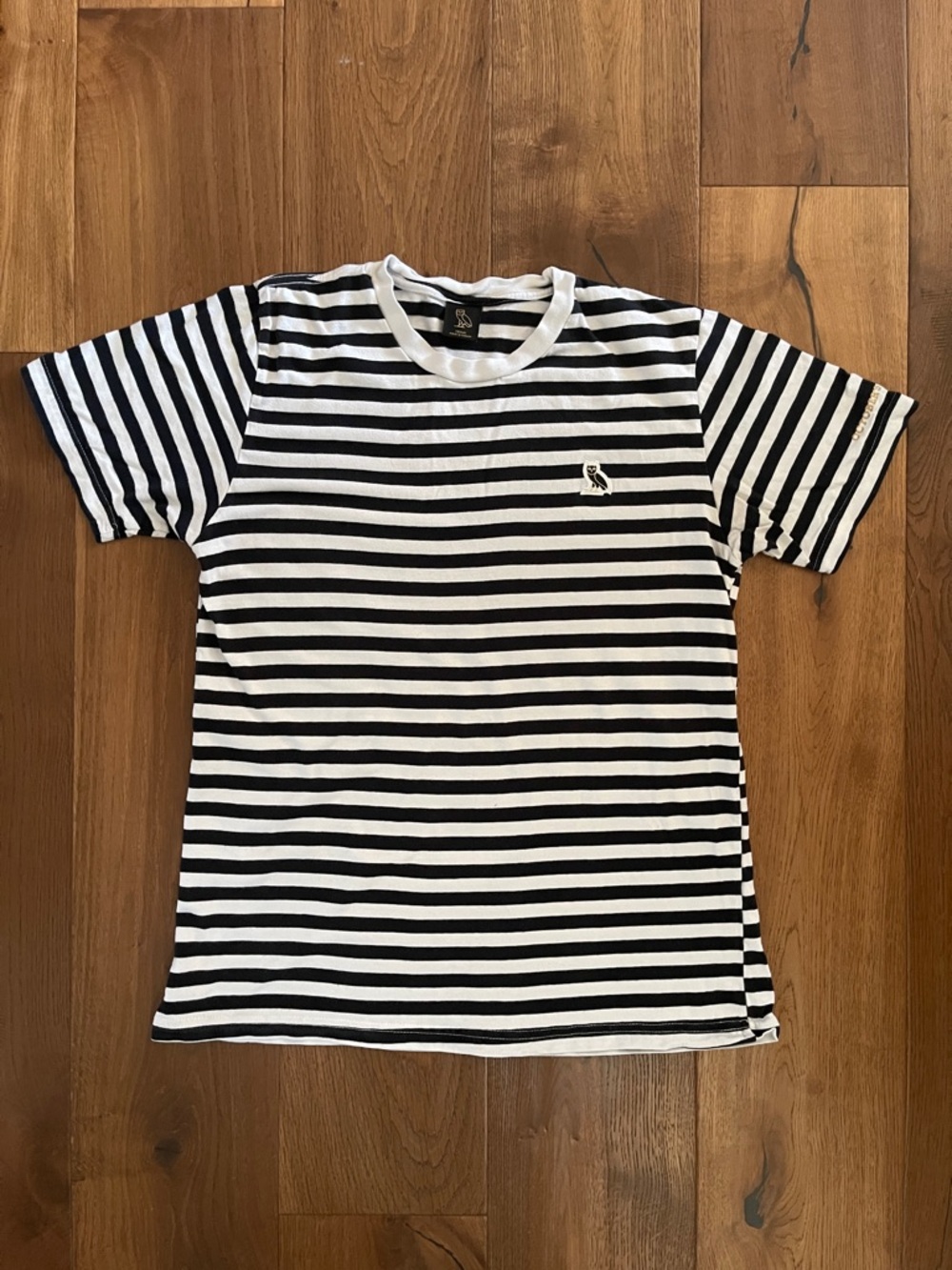 OVO Black & White Striped Short Sleeve Tee